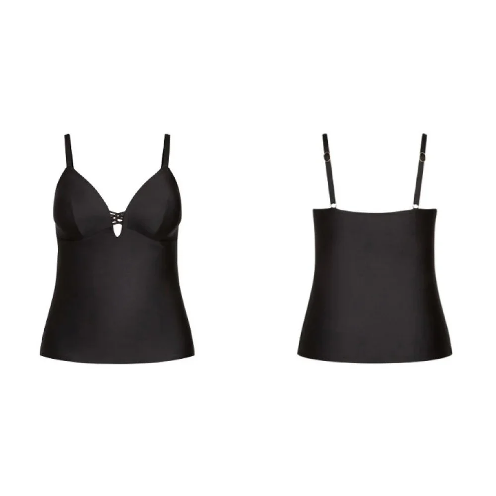 NWT City Chic Yasmin Tankini Black XL = 22 = 3X - Picture 4 of 5